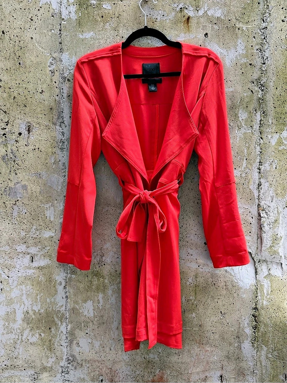 500 Maison Cinqcent Midi Trench Carcoat Belted Blazer, Red, Medium